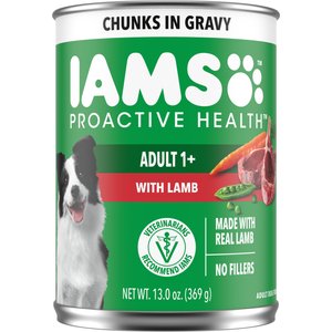 Iams Proactive Health Lamb Chunks in Gravy Canned Wet Dog Food, 13-oz can, case of 12 Iams Proactive Health Lamb Chunks in Gravy Canned Wet Dog Food, 13-oz can, case of 12