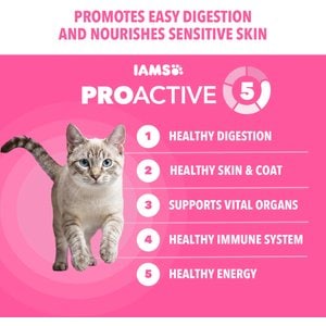 Iams Proactive Health Sensitive Digestion & Skin Turkey Dry Cat Food, 13-lb bag