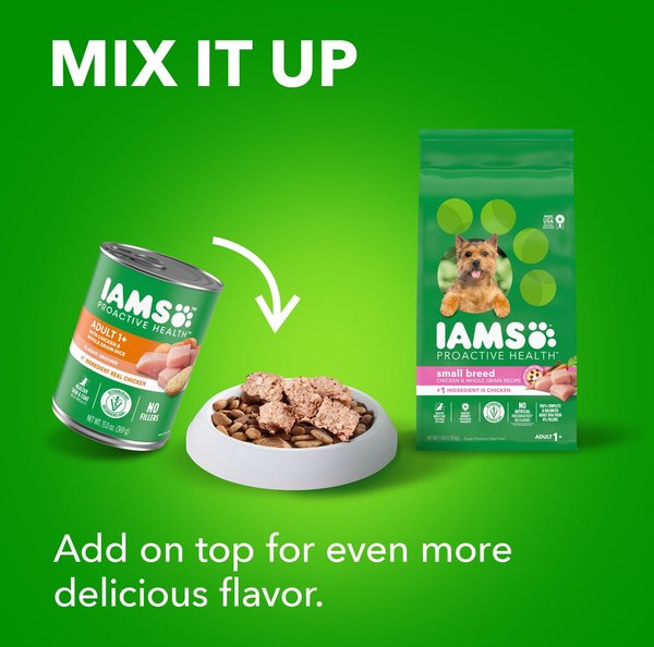 Show full view: Iams Proactive Health Small Breed Adult with Real Chicken Dry Dog Food, 15-lb bag slide 10 of 11