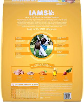 Show full view: Iams ProActive Health Smart Puppy Large Breed Dry Food, 30.6-lb bag + American Journey Beef Recipe Grain-Free Soft & Chewy Training Bits Dog Treats slide 3 of 9