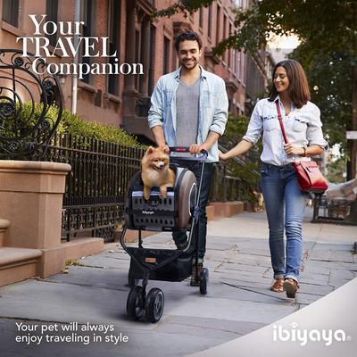 Show full view: Ibiyaya 5-in-1 Combo EVA Airline-Approved Dog & Cat Carrier & Stroller, Brown slide 6 of 9