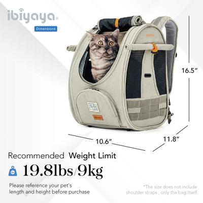 Show full view: Ibiyaya Adventure Cat Carrier Backpack slide 7 of 9