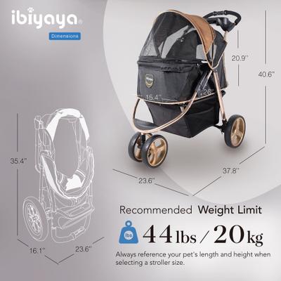 Show full view: Ibiyaya Alloy Alluminum Dog & Cat Stroller slide 5 of 8