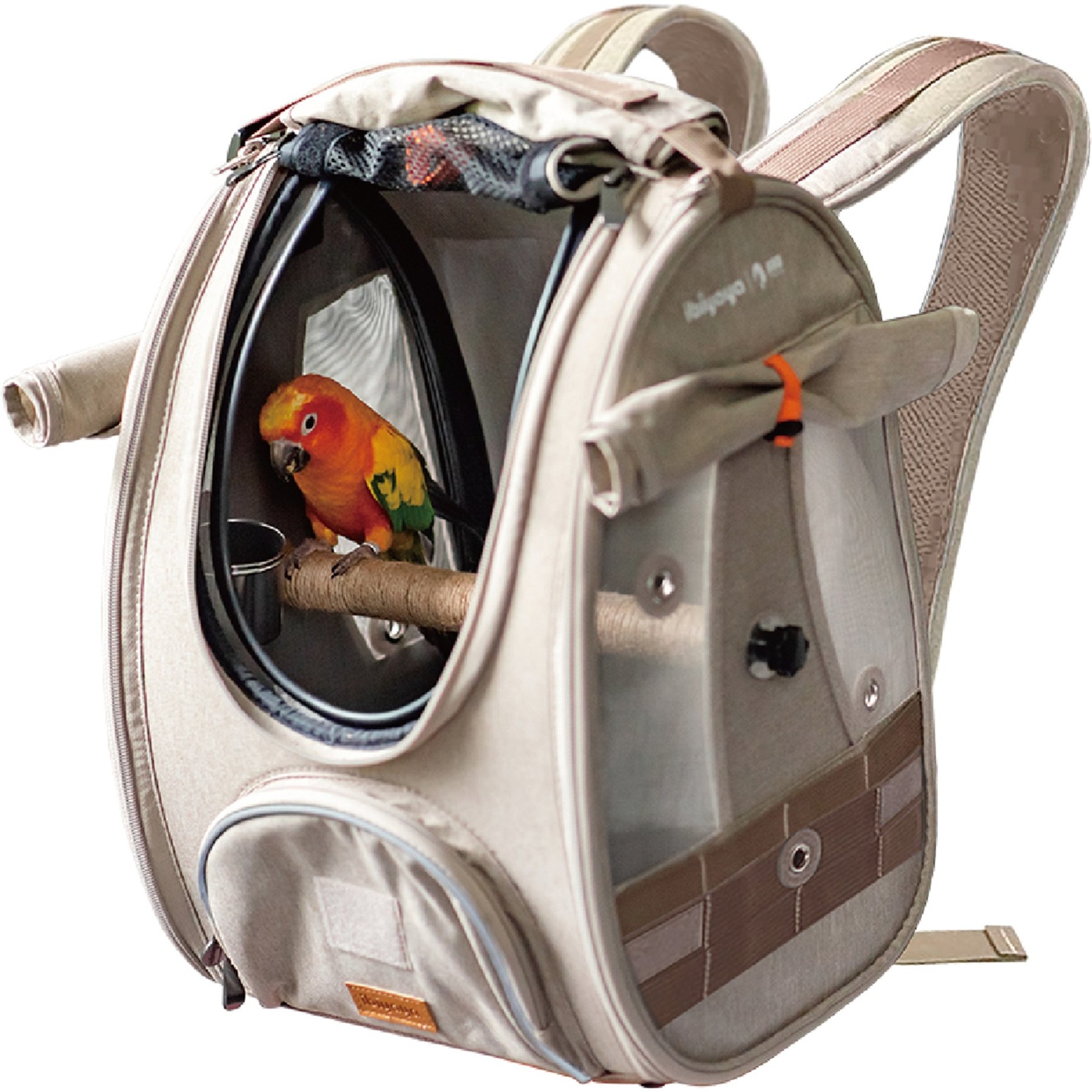 Ibiyaya x BirdTricks Trackpack Small Bird Carrier Backpack with Perch