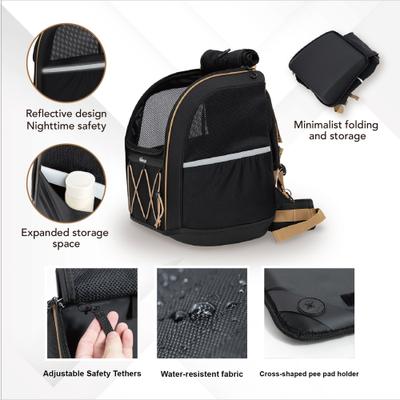 Show full view: Ibiyaya Champion Large Backpack Dog Carrier, Jet Black slide 5 of 9