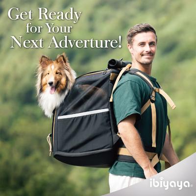 Show full view: Ibiyaya Champion Large Backpack Dog Carrier, Jet Black slide 7 of 9