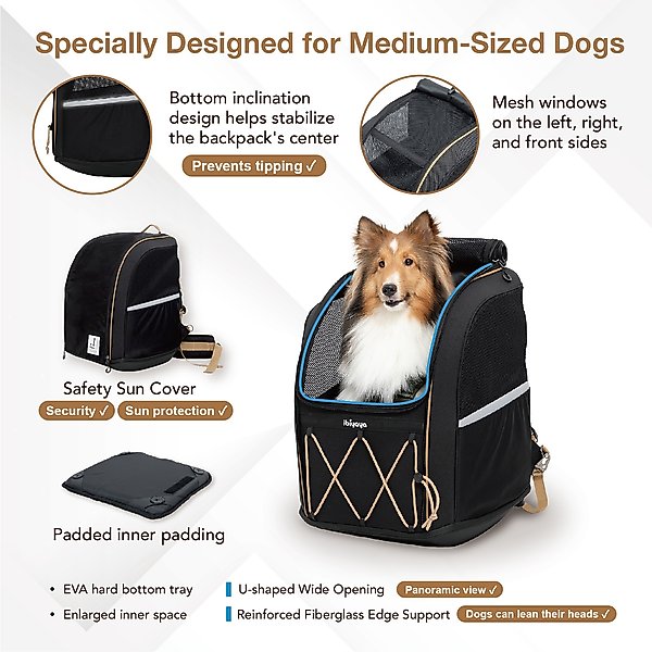 Ibiyaya Champion Large Backpack Dog Carrier