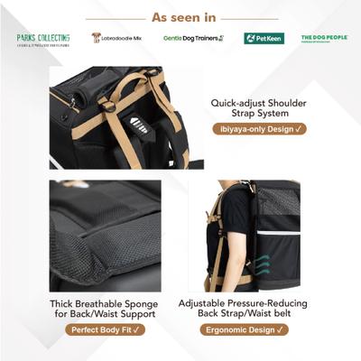 Show full view: Ibiyaya Champion Large Backpack Dog Carrier, Jet Black slide 2 of 9