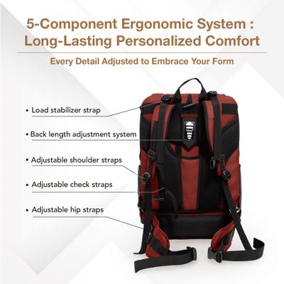 Show full view: Ibiyaya Champion Large Backpack Dog Carrier, Maroon slide 3 of 10