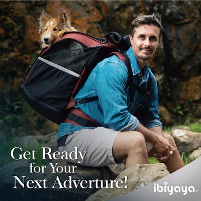 Show full view: Ibiyaya Champion Large Backpack Dog Carrier, Maroon slide 9 of 10