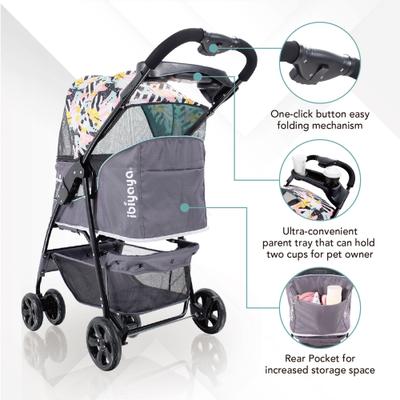 Show full view: Ibiyaya Cloud 9 Dog & Cat Pet Stroller, Mint Green, Small slide 4 of 8