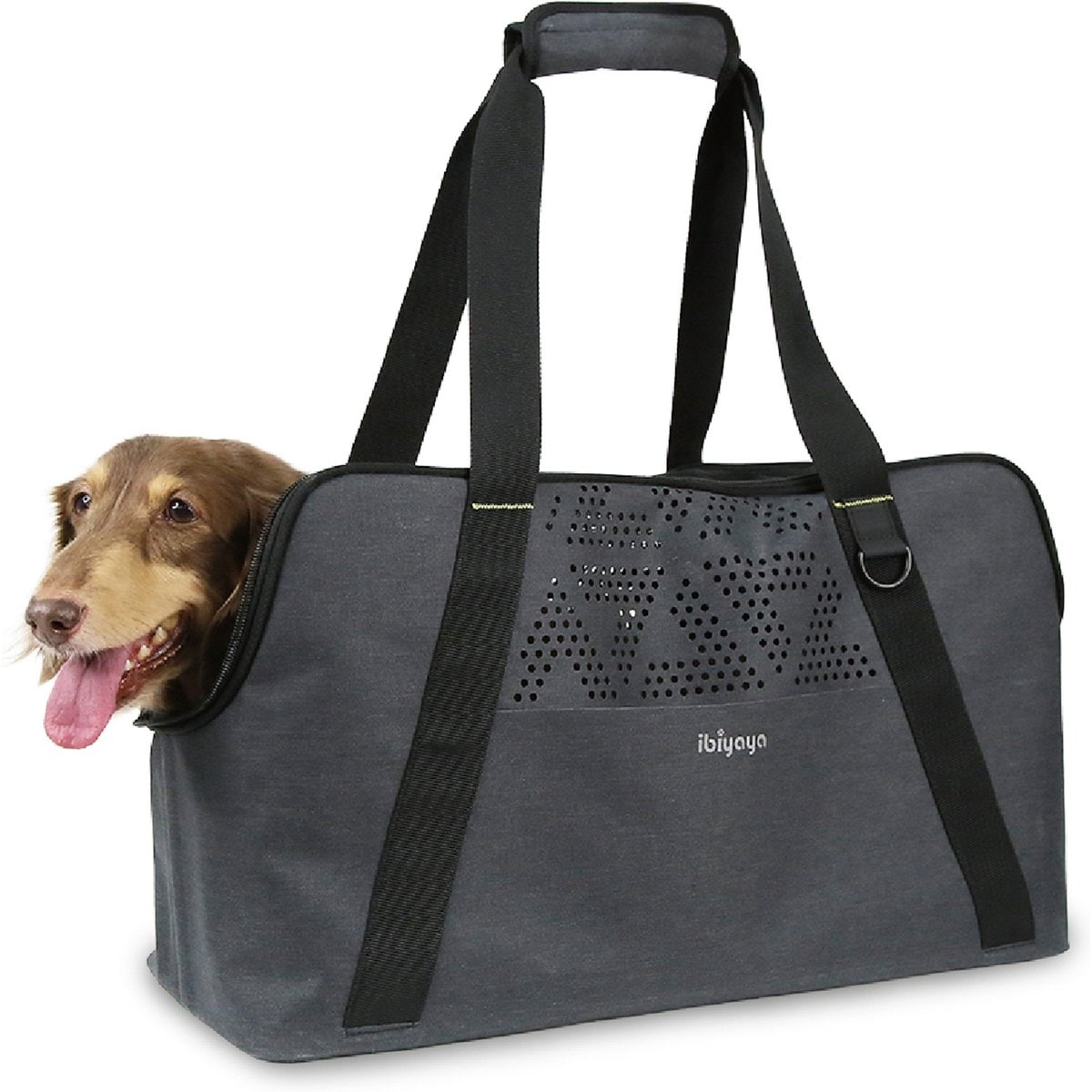 Ibiyaya Dachshund Breezy Wanderer Fur-Free Pet Tote Bag Dog Carrier