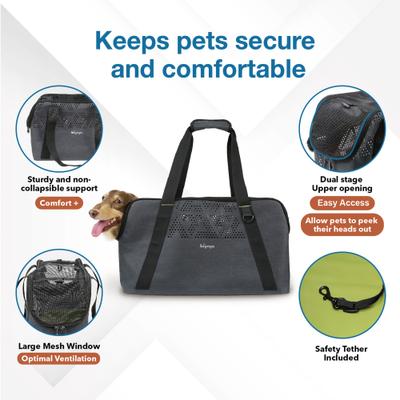 Show full view: Ibiyaya Dachshund Breezy Wanderer Fur-Free Pet Tote Bag Dog Carrier slide 6 of 11