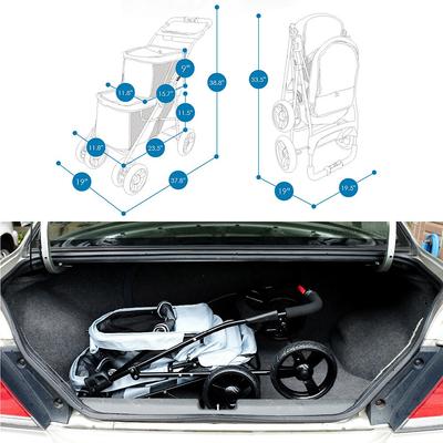 Show full view: Ibiyaya Double Decker Bus Dog & Cat Stroller, Silver/Gray slide 6 of 9