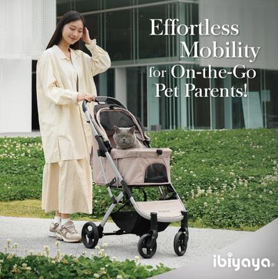 Show full view: Ibiyaya Evolution Speedy Fold Buggy Dog & Cat Stroller, Oatmeal Tan slide 8 of 11