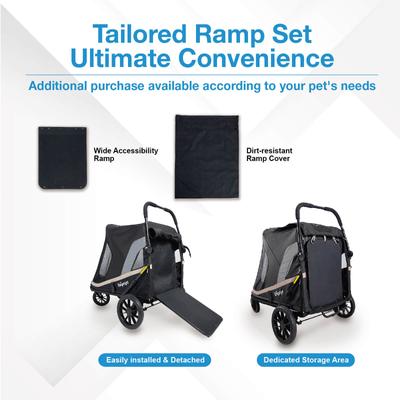 Show full view: Ibiyaya Grand Cruiser Large Dog Stroller, Black slide 5 of 9