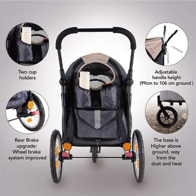 Show full view: Ibiyaya Happy Dog & Cat Stroller, Medium, Latte slide 3 of 8