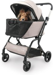 Ibiyaya InstaCollapse Detachable Dog & Cat Stroller, Taupe