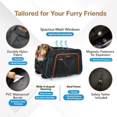 Show full view: Ibiyaya JetPaw: 3-in-1 Pet Stroller with Removable Airline-Approved Dog Carrier slide 6 of 12