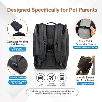 Show full view: Ibiyaya JetPaw: 3-in-1 Pet Stroller with Removable Airline-Approved Dog Carrier slide 5 of 12