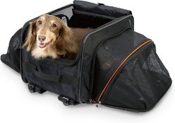 Ibiyaya JetPaw Expandable In-Cabin Backpack Dog Carrier, Obsidian Orange slide 1 of 8