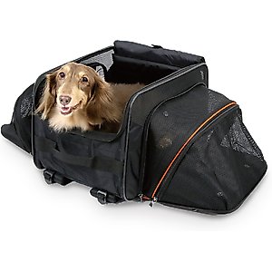 Ibiyaya JetPaw Expandable In-Cabin Backpack Dog Carrier, Obsidian Orange