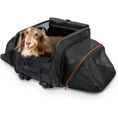 Ibiyaya Ibiyaya JetPaw Expandable In-Cabin Backpack Dog Carrier, Obsidian Orange