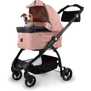 Ibiyaya New CLEO Travel System Cat & Dog Stroller, Medium, Coral Pink