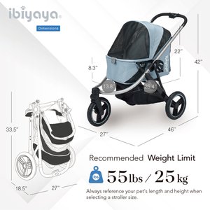 Ibiyaya The Beast Dog Jogging Stroller, Flash Gray