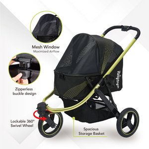 Ibiyaya The Beast Dog Jogging Stroller, Jet Black