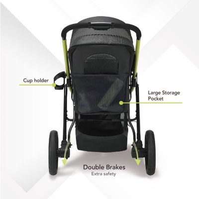Show full view: Ibiyaya The Beast Dog Jogging Stroller, Jet Black slide 5 of 9