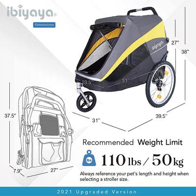 Show full view: Ibiyaya The Hercules Heavy Duty Pro Dog & Cat Stroller slide 5 of 12