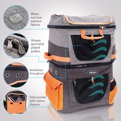 Ibiyaya Two-Tier Dog & Cat Travel Backpack slide 2 of 8