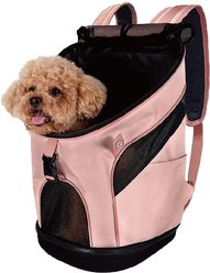 Ibiyaya Ultralight Pro Backpack Dog & Cat Carrier, Small, Coral Pink
