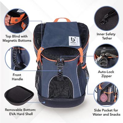 Show full view: Ibiyaya Ultralight Pro Backpack Dog & Cat Carrier, Small, Navy Blue slide 4 of 9