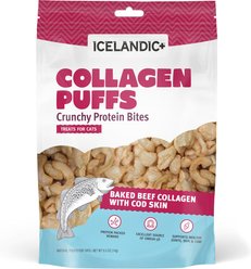 Icelandic+ Beef Collagen Mini Puffs with Fish Crunchy Cat Treats, 0.5-oz bag slide 1 of 3