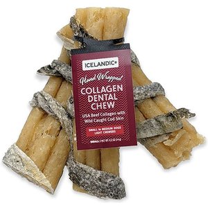 Icelandic+ Beef Collagen with Wrapped Fish 4-in Dental Chew Dog Treats