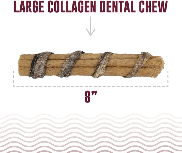 Icelandic+ Beef Collagen with Wrapped Fish 8-in Dental Chew Dog Treat