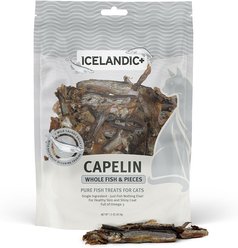 Icelandic+ Capelin Whole Fish Dehydrated Cat Treats, 1.5-oz bag