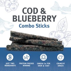Icelandic+ Cod & Blueberry Combo Sticks Dog Treats, 6 count slide 2 of 5