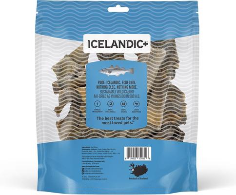 Show full view: Icelandic+ Cod Skin Pieces Dog Treats, 8-oz bag slide 3 of 7