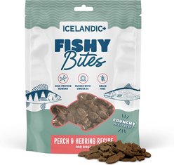 Icelandic+ Fishy Bites Perch & Herring Recipe Dog Treats, 2-oz bag