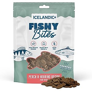 Icelandic+ Fishy Bites Perch & Herring Recipe Dog Treats, 2-oz bag