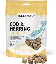 Icelandic+ Grain-Free Cod & Herring Combo Bites Dog Treats, 3-oz bag