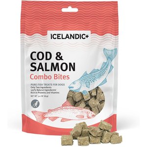 Icelandic+ Grain-Free Cod & Salmon Combo Bites Dog Treats, 3-oz bag