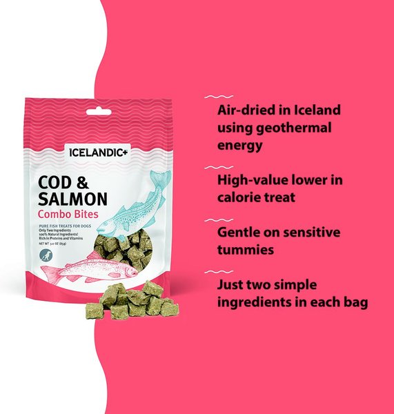 Icelandic+ Grain-Free Cod & Salmon Combo Bites Dog Treats