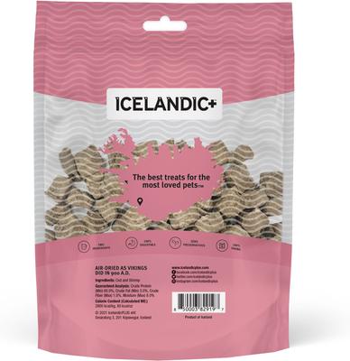 Show full view: Icelandic+ Grain-Free Cod & Shrimp Combo Bites Dog Treats, 3-oz bag slide 3 of 4