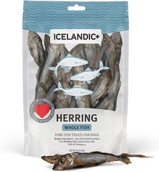 Icelandic+ Herring Whole Fish Grain-Free Dog Treats, 3-oz bag
