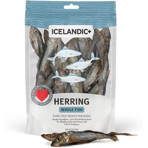 Icelandic+ Herring Whole Fish Grain-Free Dog Treats, 3-oz bag