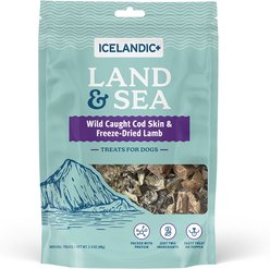 Icelandic+ Land & Sea Cod Skin & Lamb Freeze-Dried Dog Treats, 2.4-oz bag slide 2 of 7